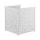 3‑Panel Solid Wood Outdoor Privacy Screen — 32" W x 38" H, AC Fence, Trash Can Enclosure, White