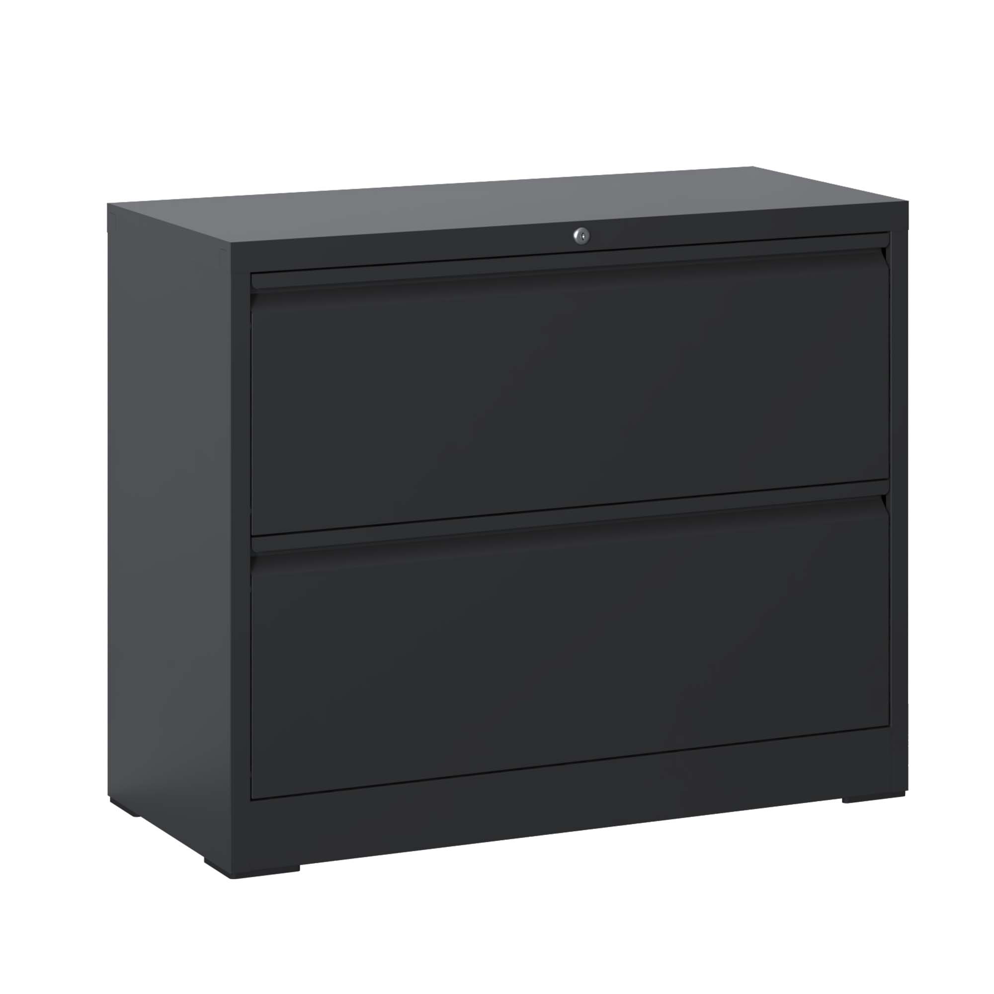 2 Drawer Lateral File Cabinet with Lock – Heavy-Duty Metal Filing Cabinet for Home Office, Space-Saving Wide Storage for Letter/Legal/A4/F4, Silent Full-Extension Slides, Easy-Assembly
