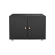 Black Metal Double-Door Printer Cabinet with 360° Lockable Casters, Adjustable Shelves, Waterproof Storage Cabinet for Office / Home / Garage