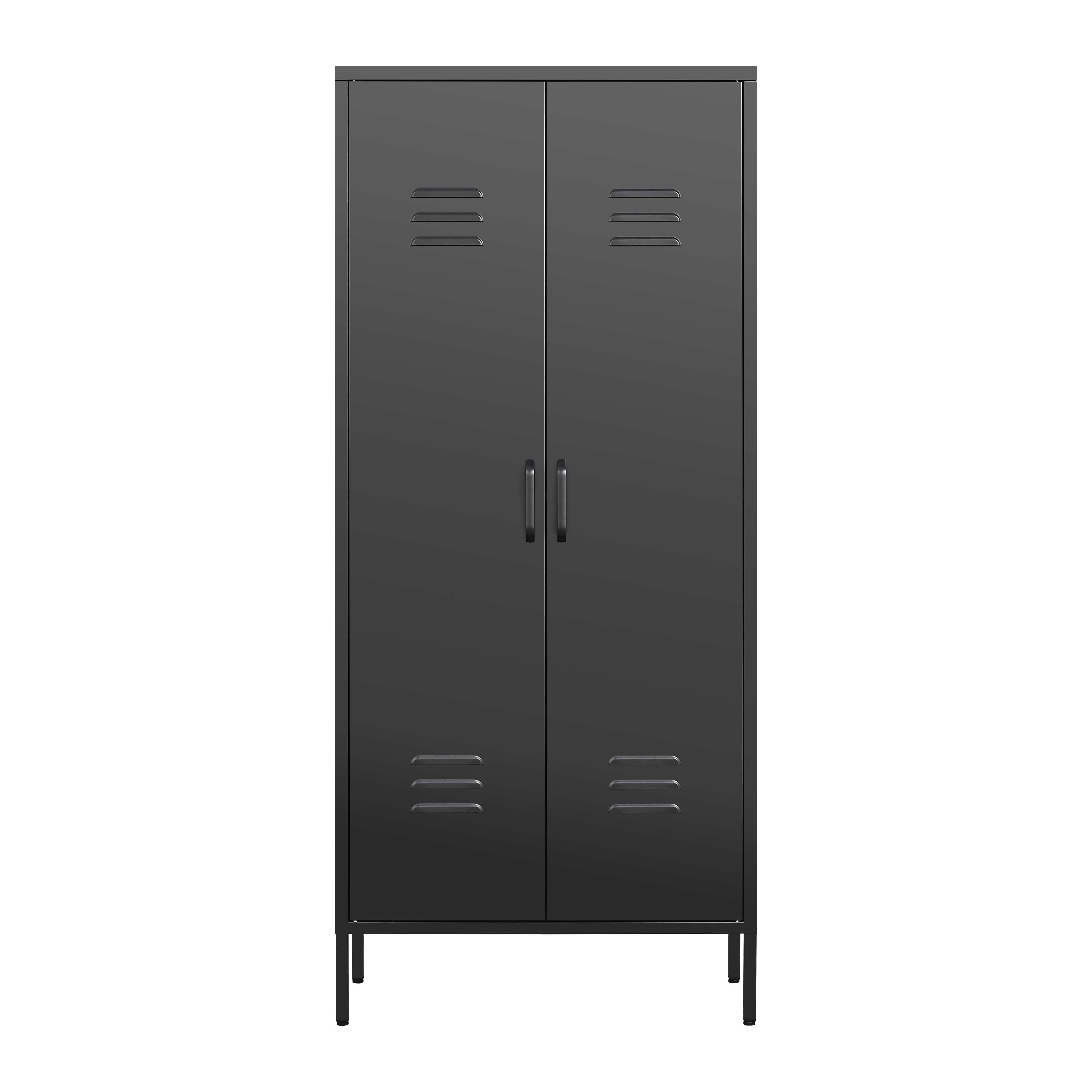 Metal Storage Locker Cabinet with Adjustable Shelves, Multipurpose Freestanding Organizer for Bedroom, Bathroom, Home Office