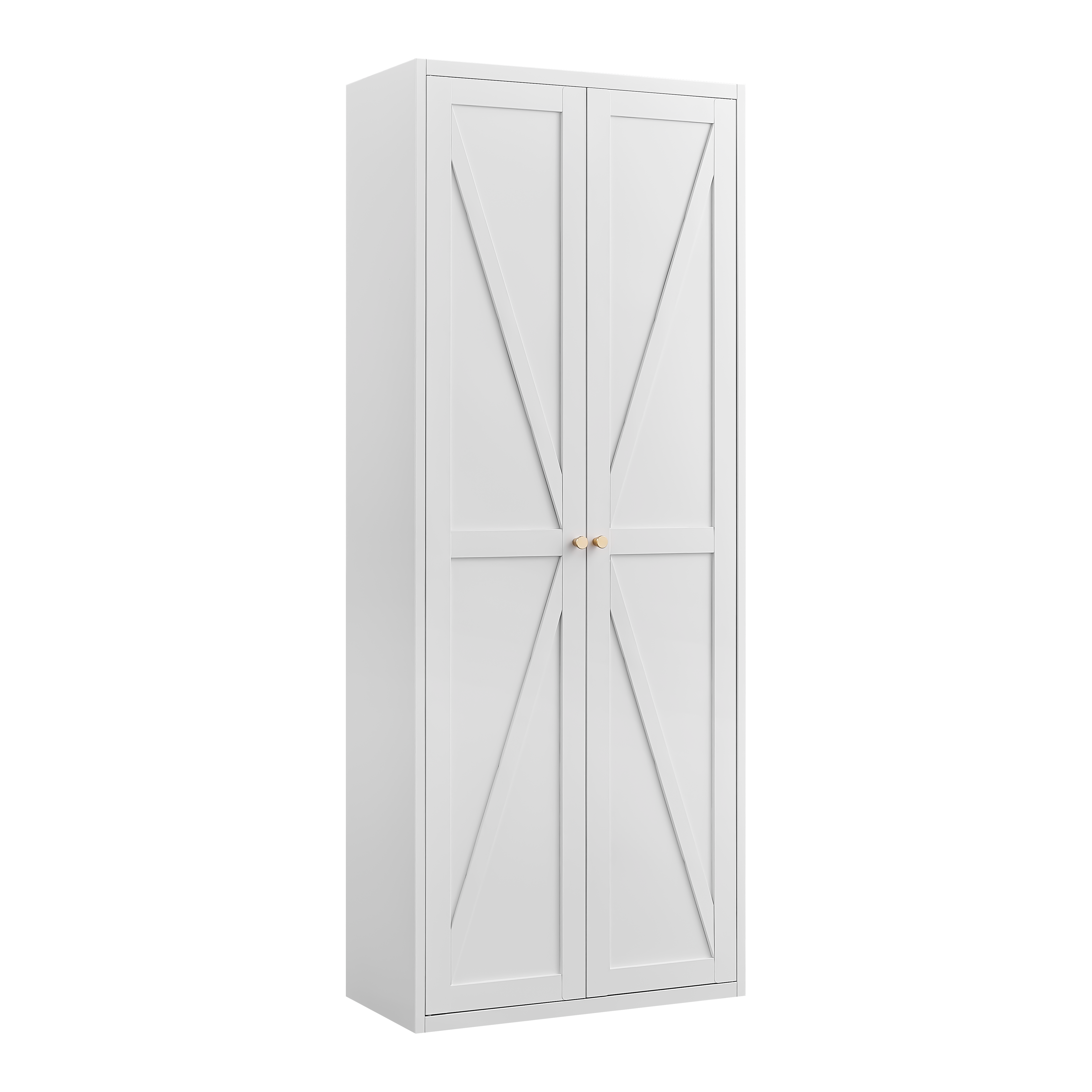 Metal Adjustable 2 Doors Metal Storage Cabinet Kitchen Pantry Cabinet With Adjustable Shelves Tall Steel Cabinet Locker For Kitchen, Living Room, Dining Room And Office