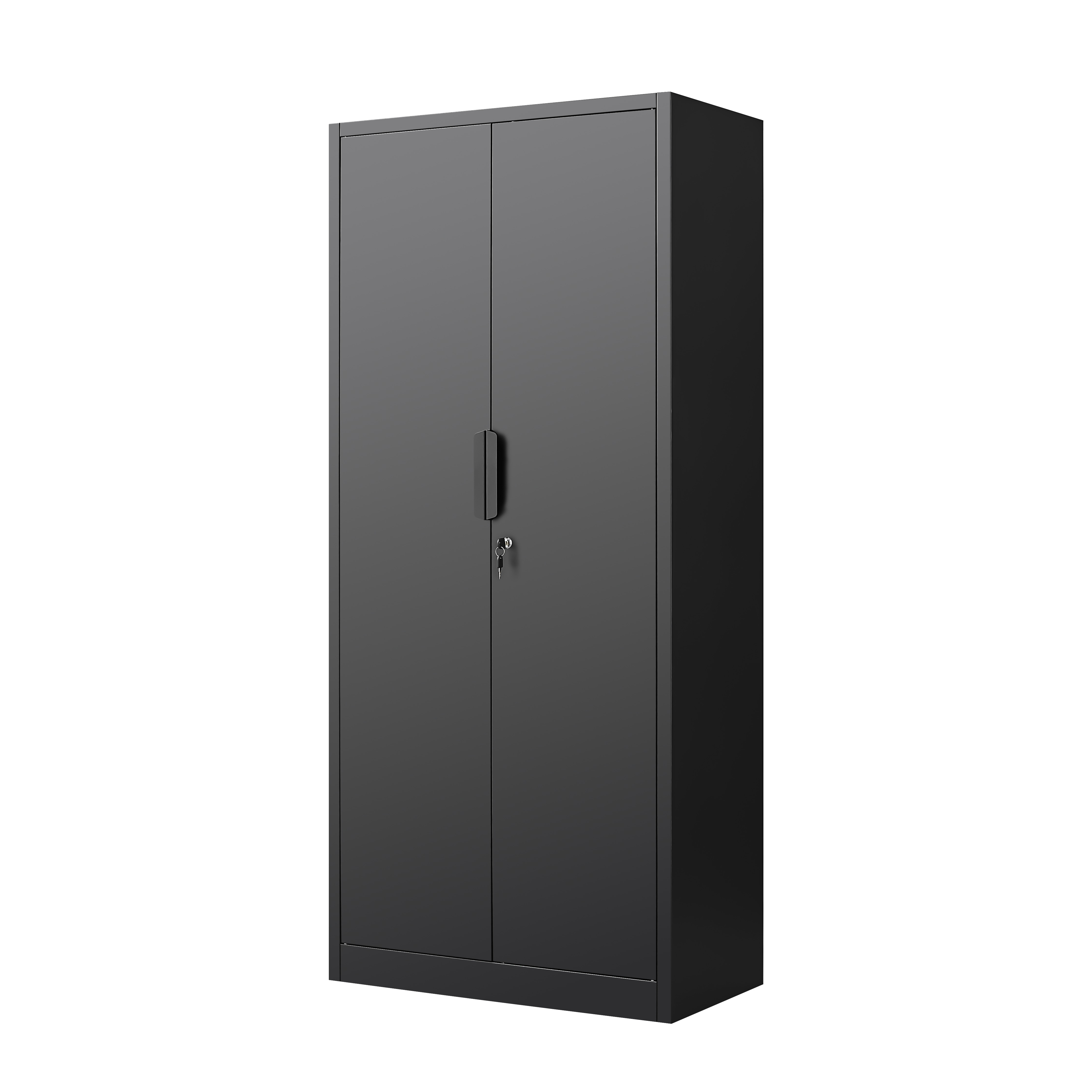 72-Inch 2-Door File Cabinet with Lock, 4 Adjustable Shelves, Heavy-Duty Steel Construction, for Commercial Office, Home Office, Legal Size & Letter File Storage, Organization Cabinet in Black
