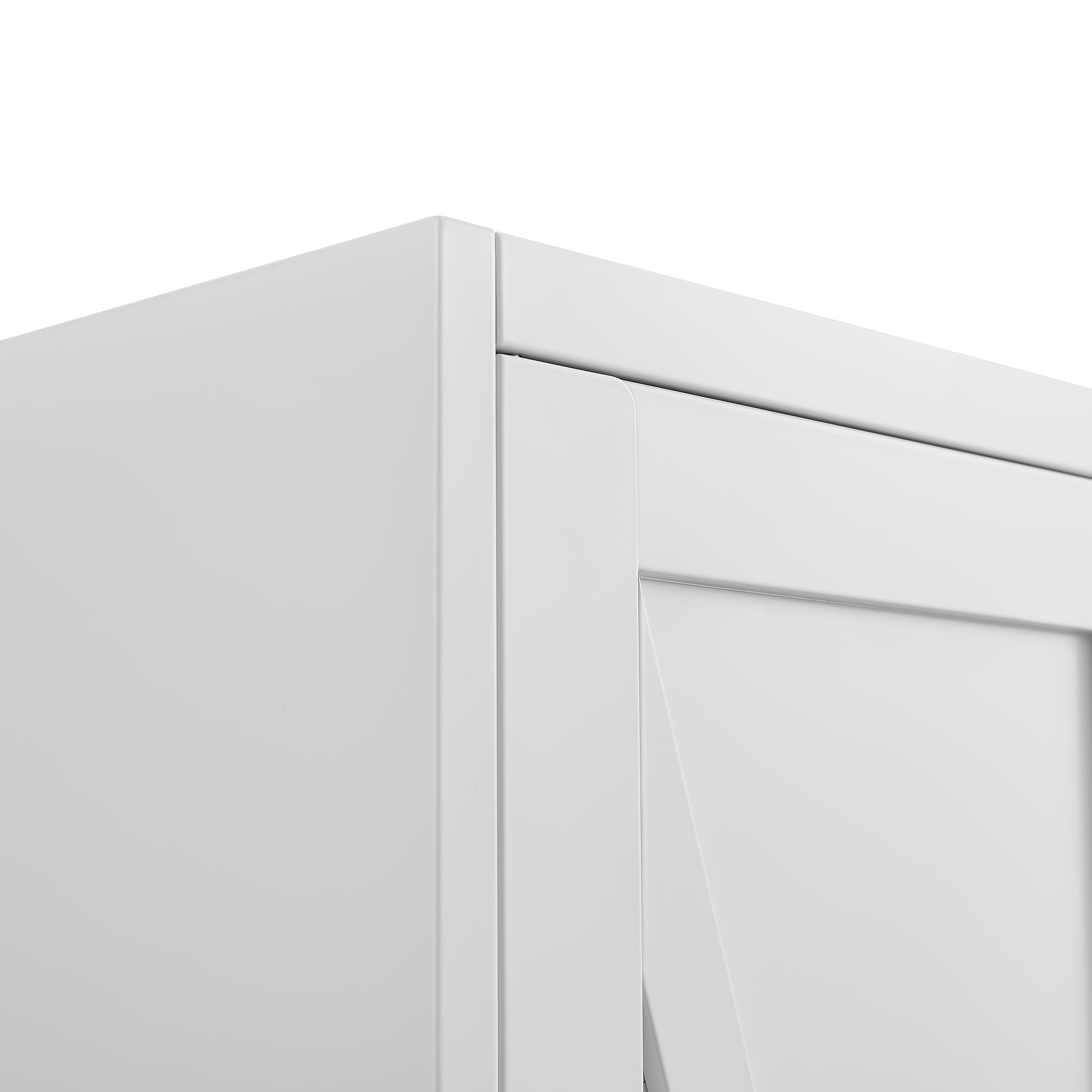 Metal Adjustable 2 Doors Metal Storage Cabinet Kitchen Pantry Cabinet With Adjustable Shelves Tall Steel Cabinet Locker For Kitchen, Living Room, Dining Room And Office
