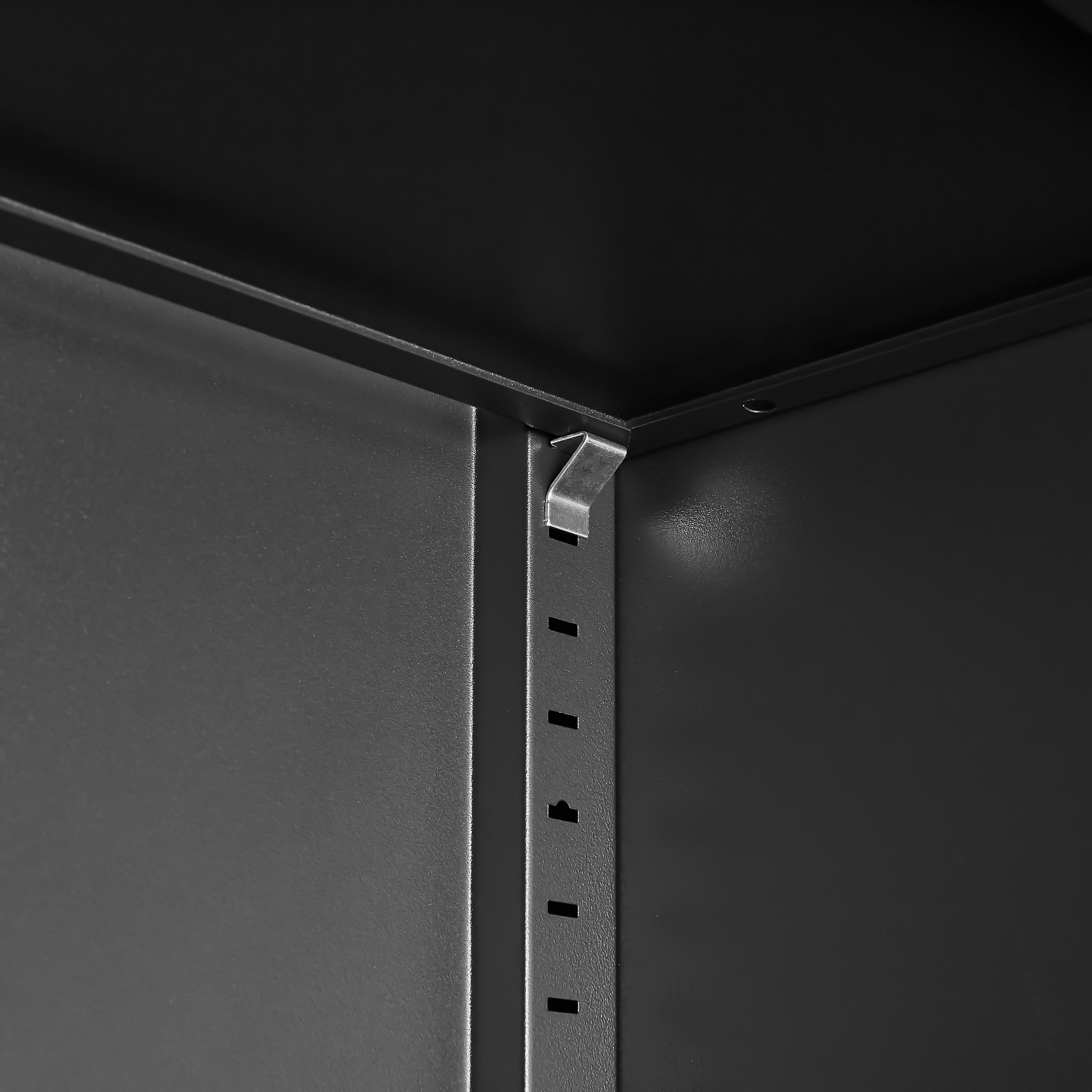 72-Inch 2-Door File Cabinet with Lock, 4 Adjustable Shelves, Heavy-Duty Steel Construction, for Commercial Office, Home Office, Legal Size & Letter File Storage, Organization Cabinet in Black