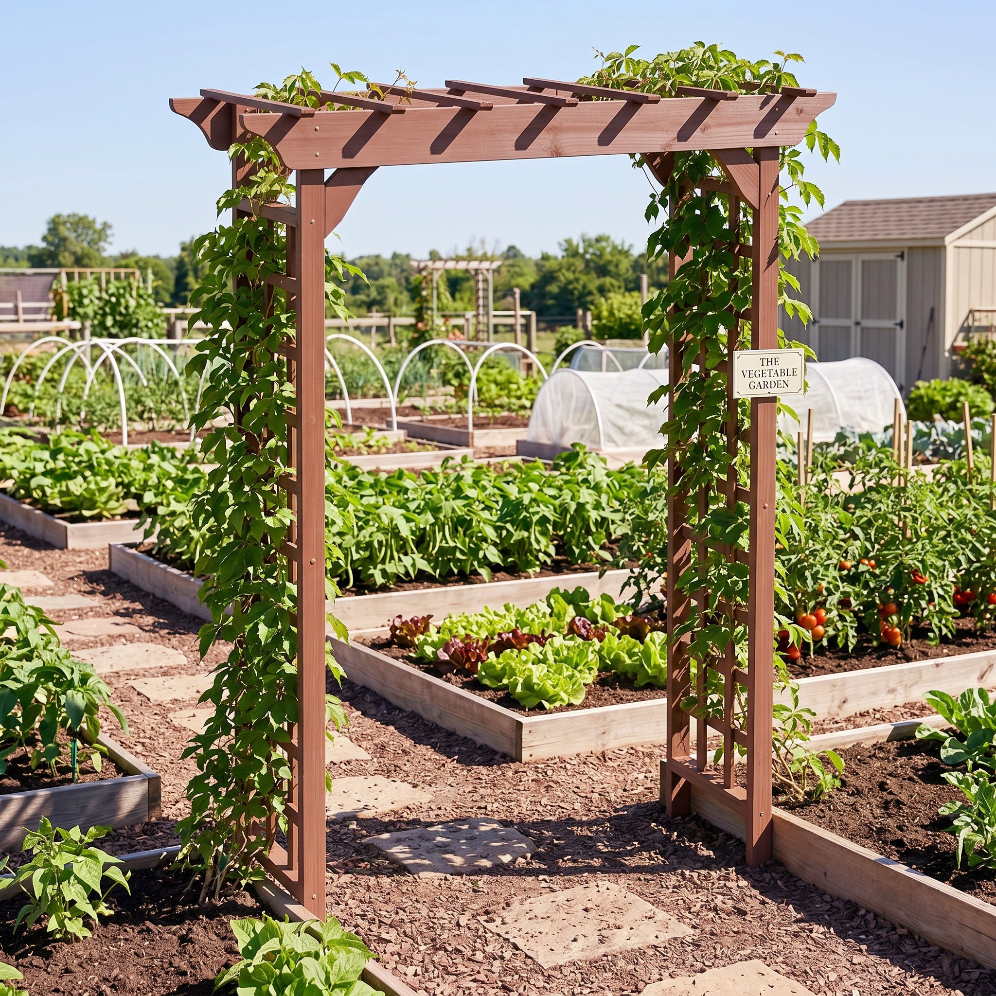 Wooden Arbor, Wedding Arch for Ceremony, Wood Trellis for Plant Climbing, Christmas Decor Pergola for Garden Backyard
