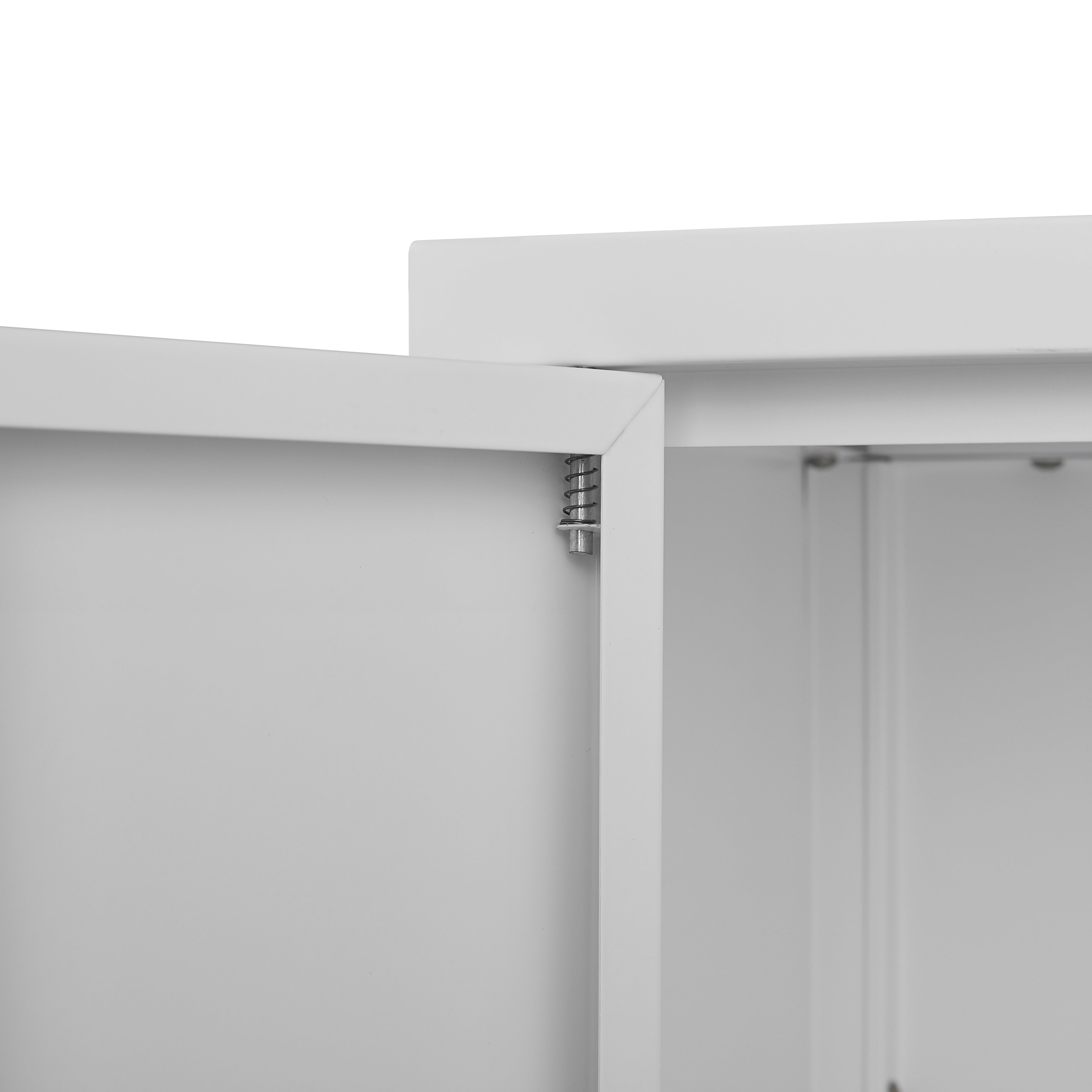 Modern Storage Cabinet with Adjustable Shelves, Magnetic Door Stopper, Aluminum Alloy Handles, and Breathable Design for Home Organization - Ideal for Living Room, Bedroom, or Entryway
