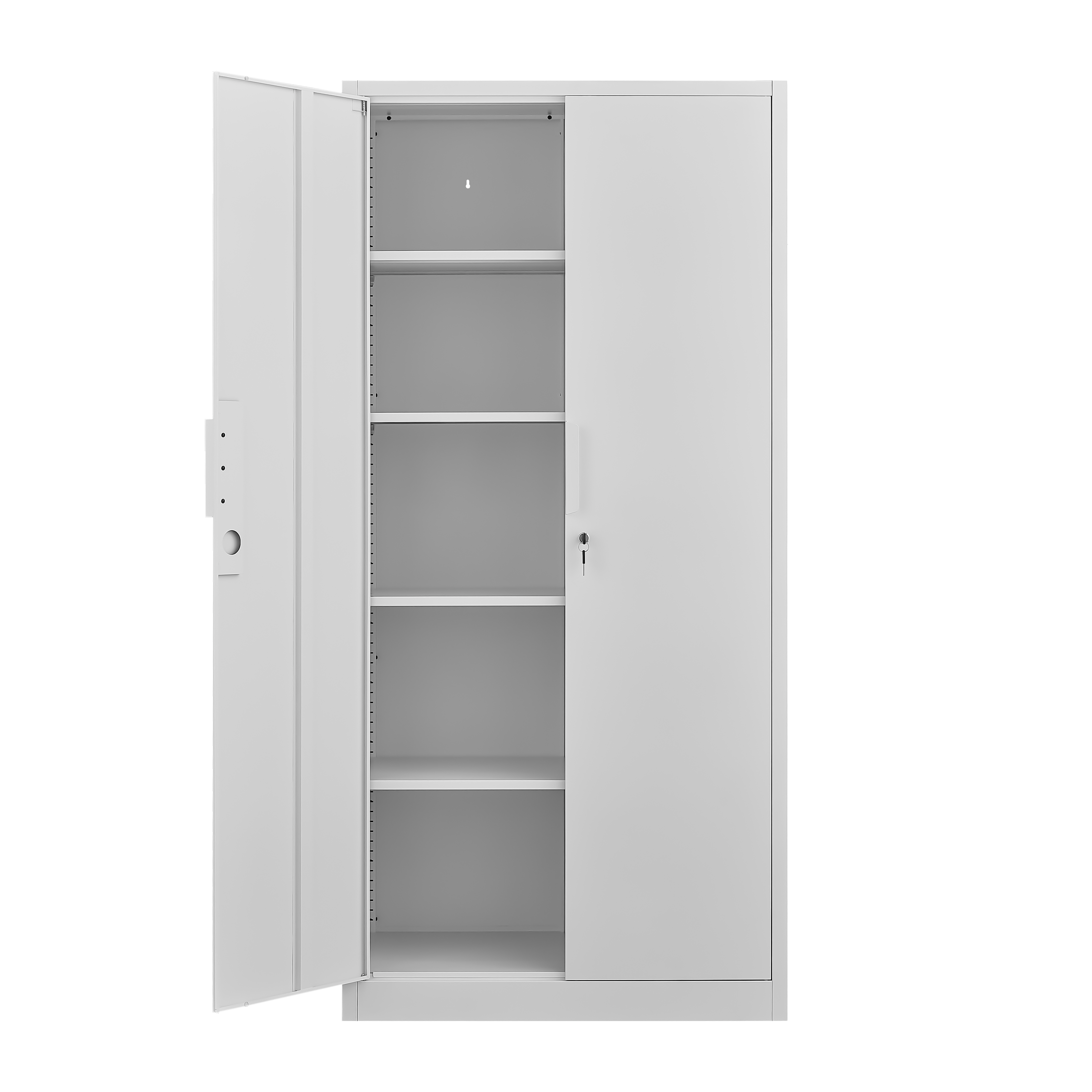 72-Inch 2-Door File Cabinet with Lock, 4 Adjustable Shelves, Heavy-Duty Steel Construction, for Commercial Office, Home Office, Legal Size & Letter File Storage, Organization Cabinet