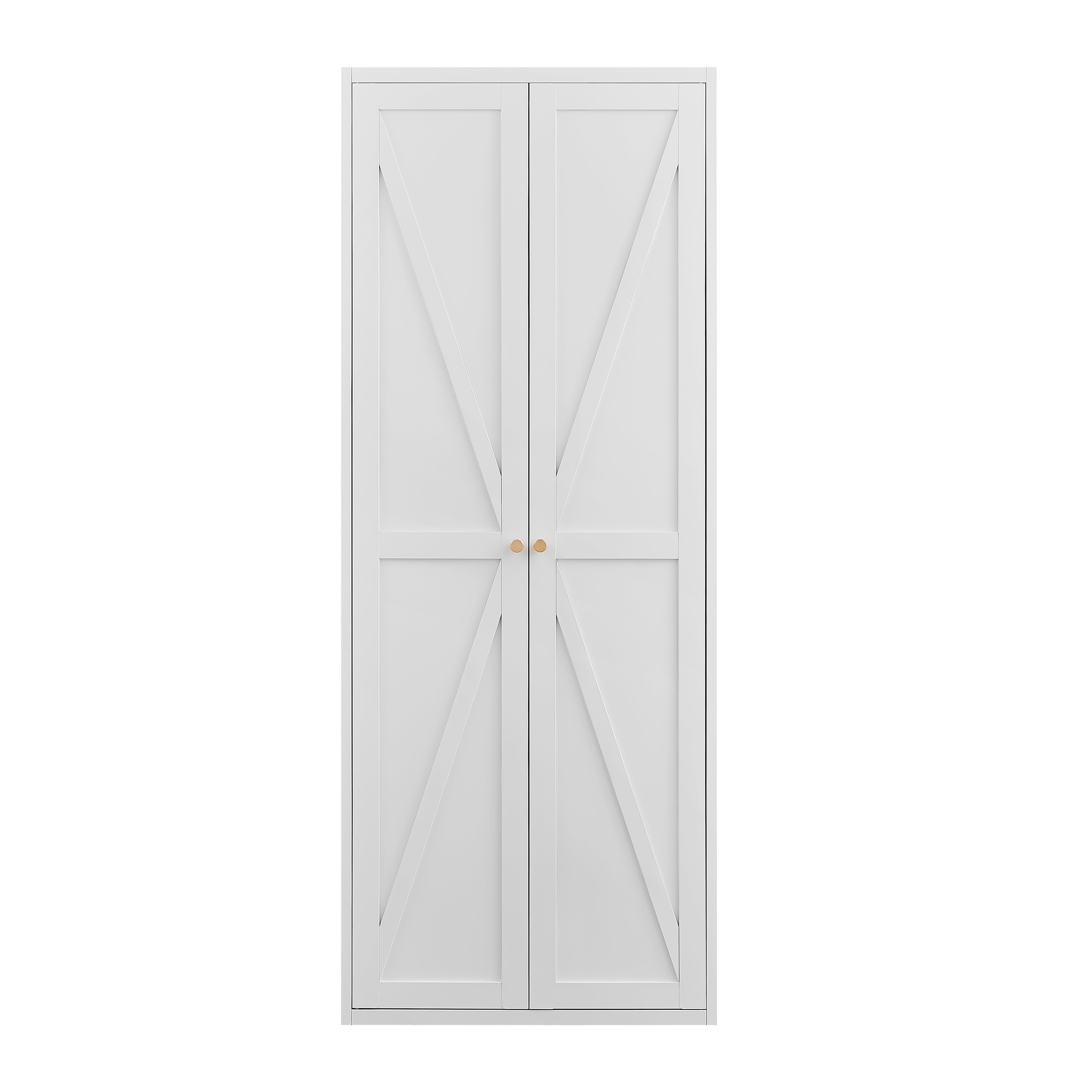 Metal Adjustable 2 Doors Metal Storage Cabinet Kitchen Pantry Cabinet With Adjustable Shelves Tall Steel Cabinet Locker For Kitchen, Living Room, Dining Room And Office