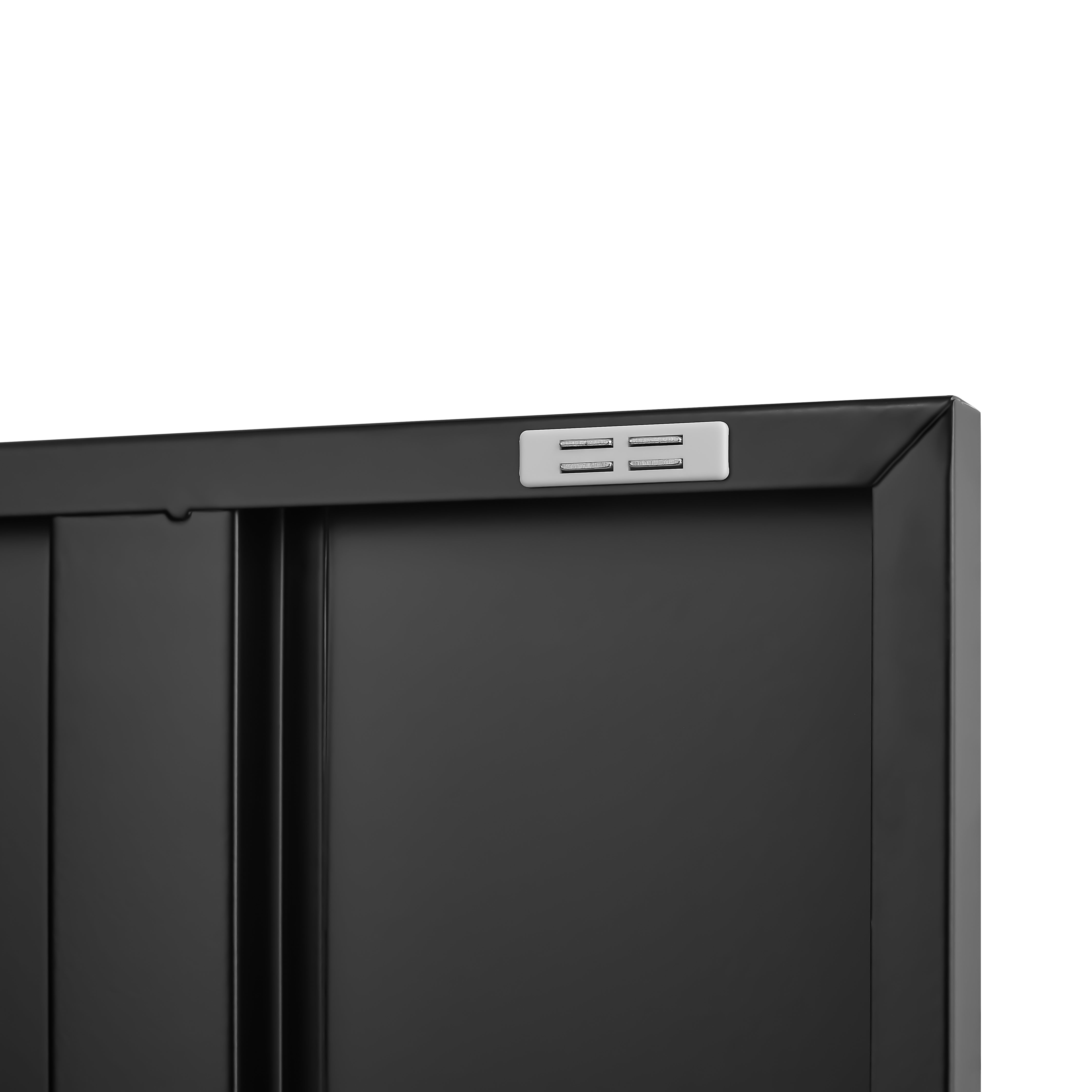 Metal Storage Locker Cabinet with Adjustable Shelves, Multipurpose Freestanding Organizer for Bedroom, Bathroom, Home Office