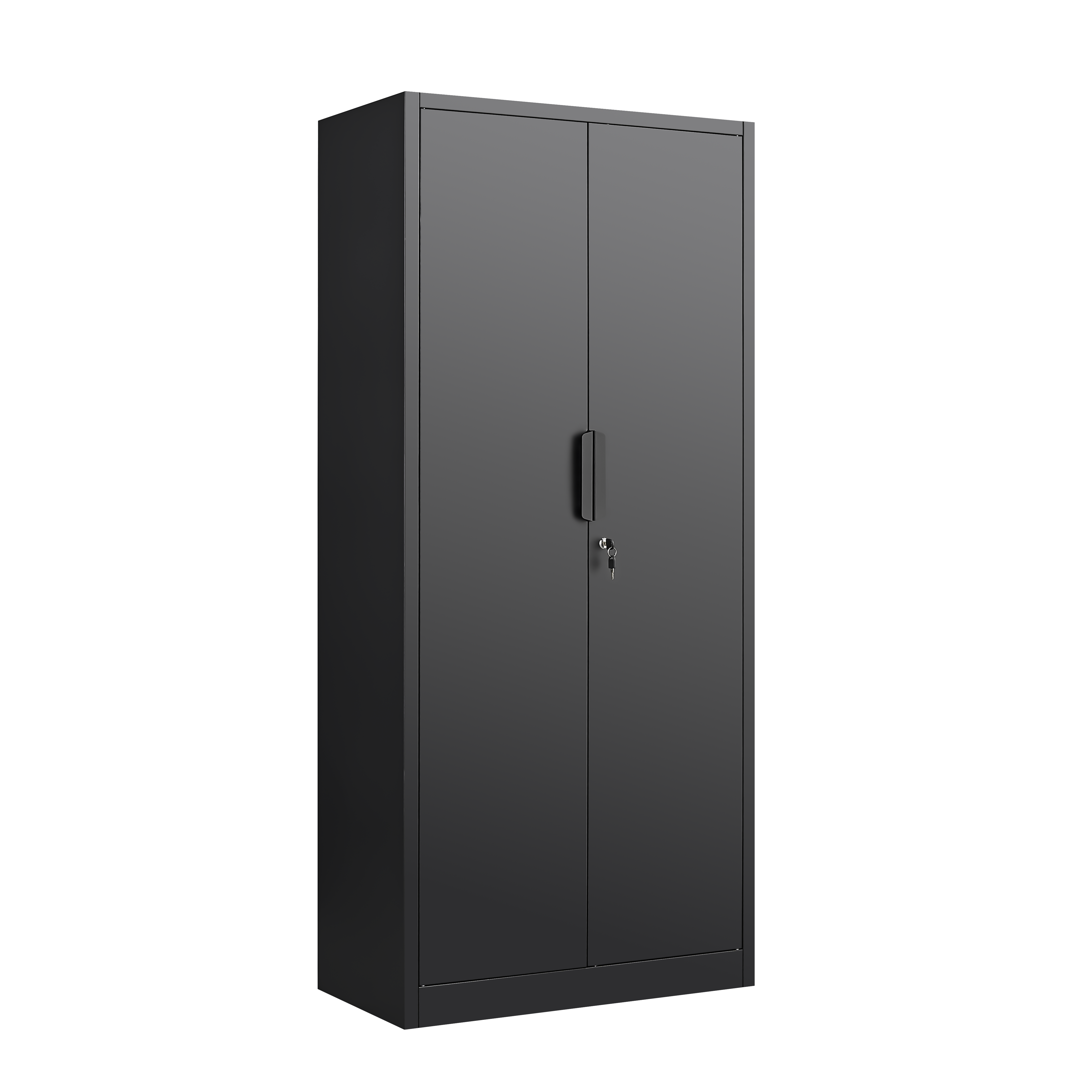 72-Inch 2-Door File Cabinet with Lock, 4 Adjustable Shelves, Heavy-Duty Steel Construction, for Commercial Office, Home Office, Legal Size & Letter File Storage, Organization Cabinet in Black