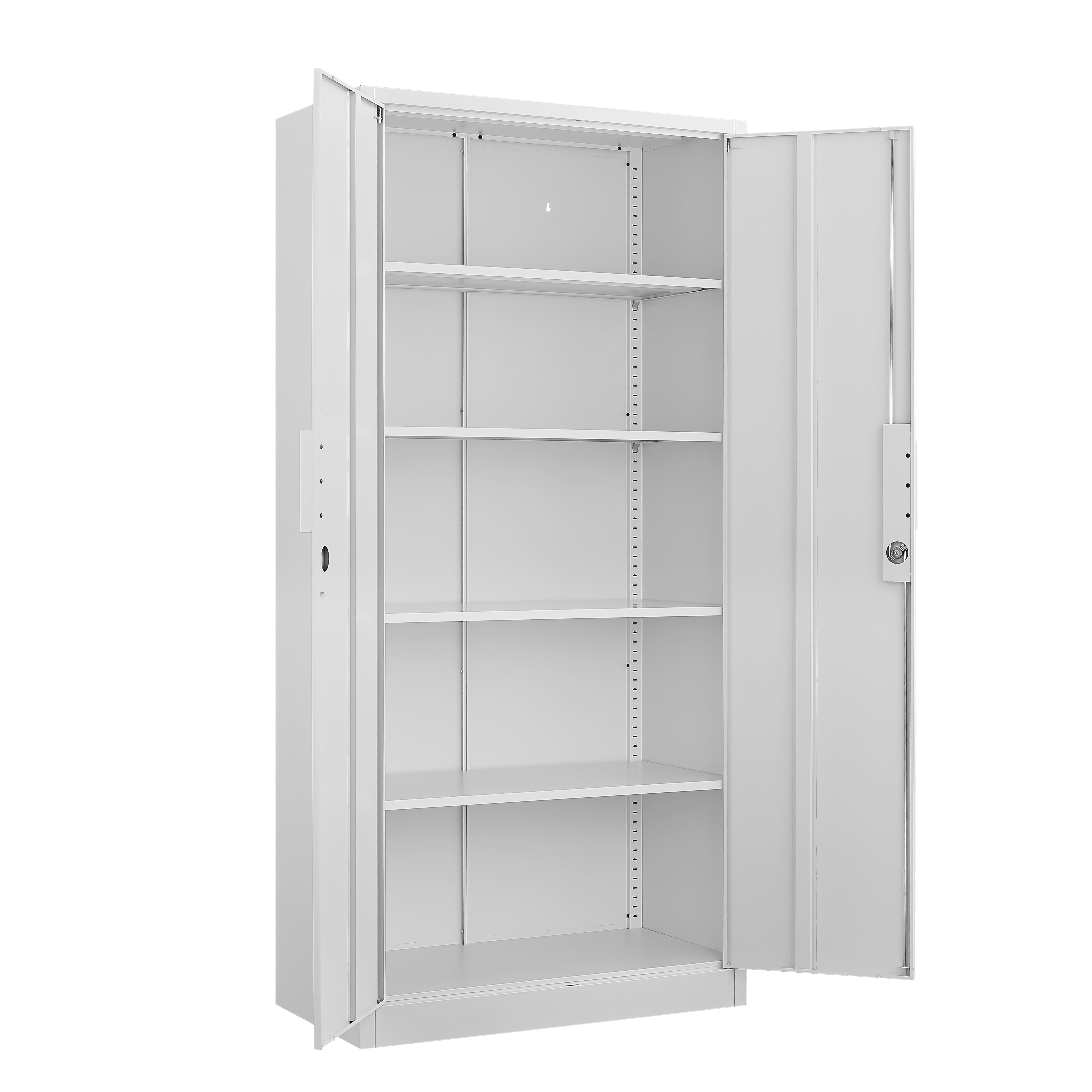 70-Inch 2-Door File Cabinet with Lock, 4 Adjustable Shelves, Heavy-Duty Steel Construction, for Commercial Office, Home Office, Legal Size & Letter File Storage, Organization Cabinet