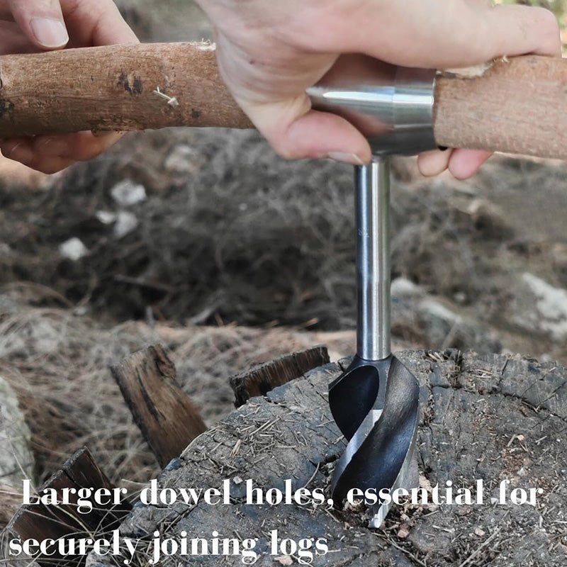 Outdoor Survival Wood Drill Tool Manual Hand Auger Wrench for Bushcraft Handyman - HomeDIYer