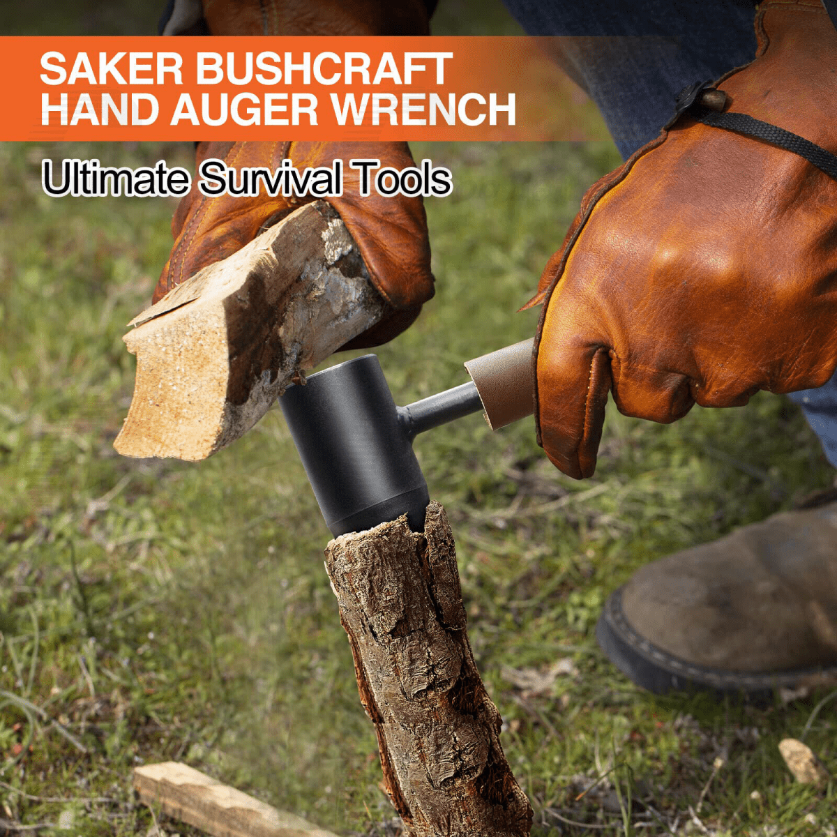 Outdoor Survival Wood Drill Tool Manual Hand Auger Wrench for Bushcraft Handyman - HomeDIYer