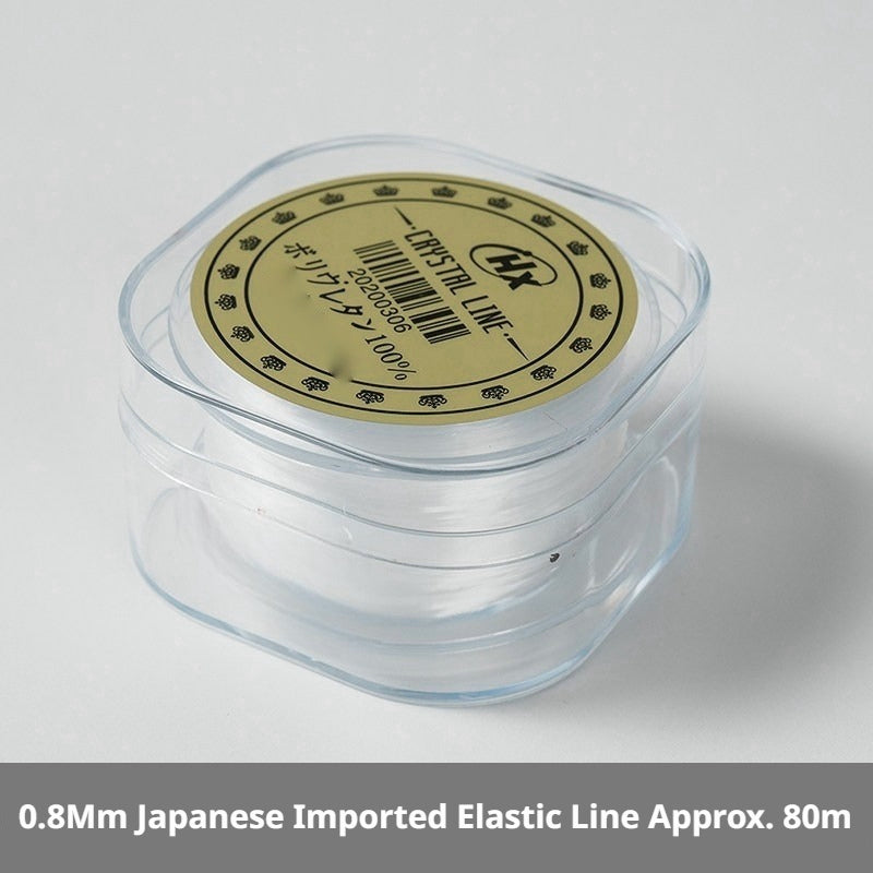 Imported Japanese & Korean Elastic Thread – 0.3mm to 1.0mm, Strong Stretch Cord for Bracelets, Pearls, Crystals, DIY Beading (Multiple Colors & Sets)