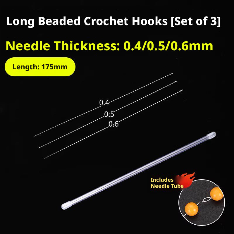 Ultra‑Fine Beading Twist Needles Set – 0.15mm to 0.9mm, Long Stainless Steel Needles with Storage Tubes & Elastic Thread for DIY Bracelet Jewelry Making