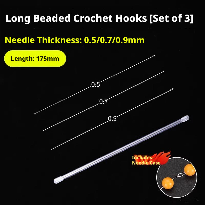 Ultra‑Fine Beading Twist Needles Set – 0.15mm to 0.9mm, Long Stainless Steel Needles with Storage Tubes & Elastic Thread for DIY Bracelet Jewelry Making