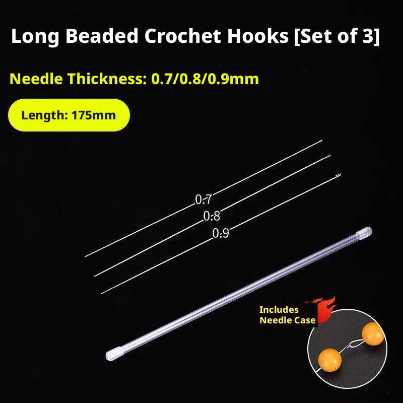 Ultra‑Fine Beading Twist Needles Set – 0.15mm to 0.9mm, Long Stainless Steel Needles with Storage Tubes & Elastic Thread for DIY Bracelet Jewelry Making