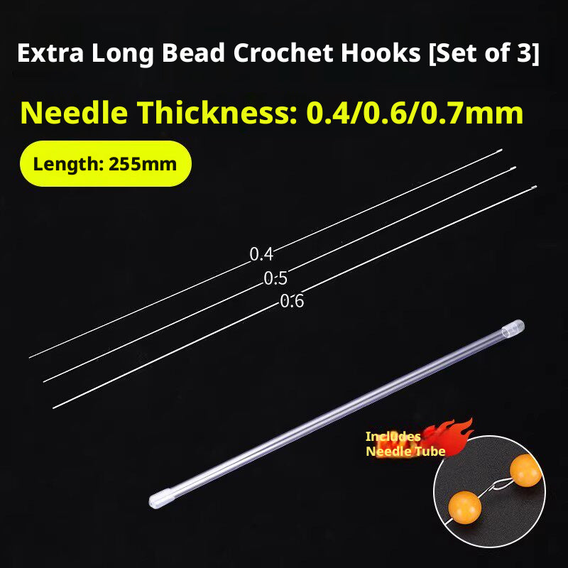Ultra‑Fine Beading Twist Needles Set – 0.15mm to 0.9mm, Long Stainless Steel Needles with Storage Tubes & Elastic Thread for DIY Bracelet Jewelry Making
