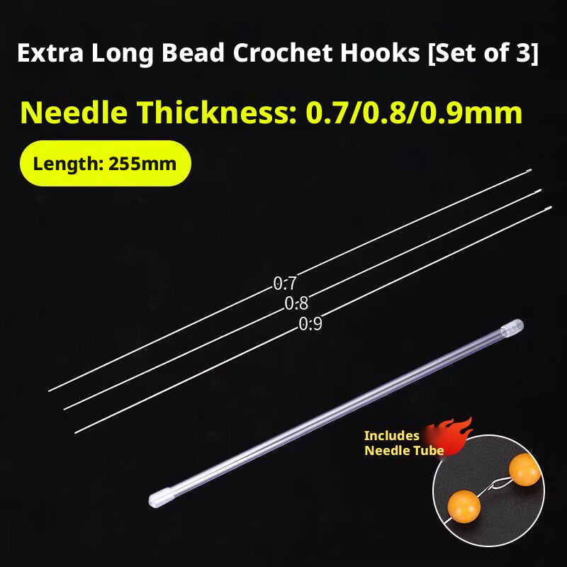 Ultra‑Fine Beading Twist Needles Set – 0.15mm to 0.9mm, Long Stainless Steel Needles with Storage Tubes & Elastic Thread for DIY Bracelet Jewelry Making