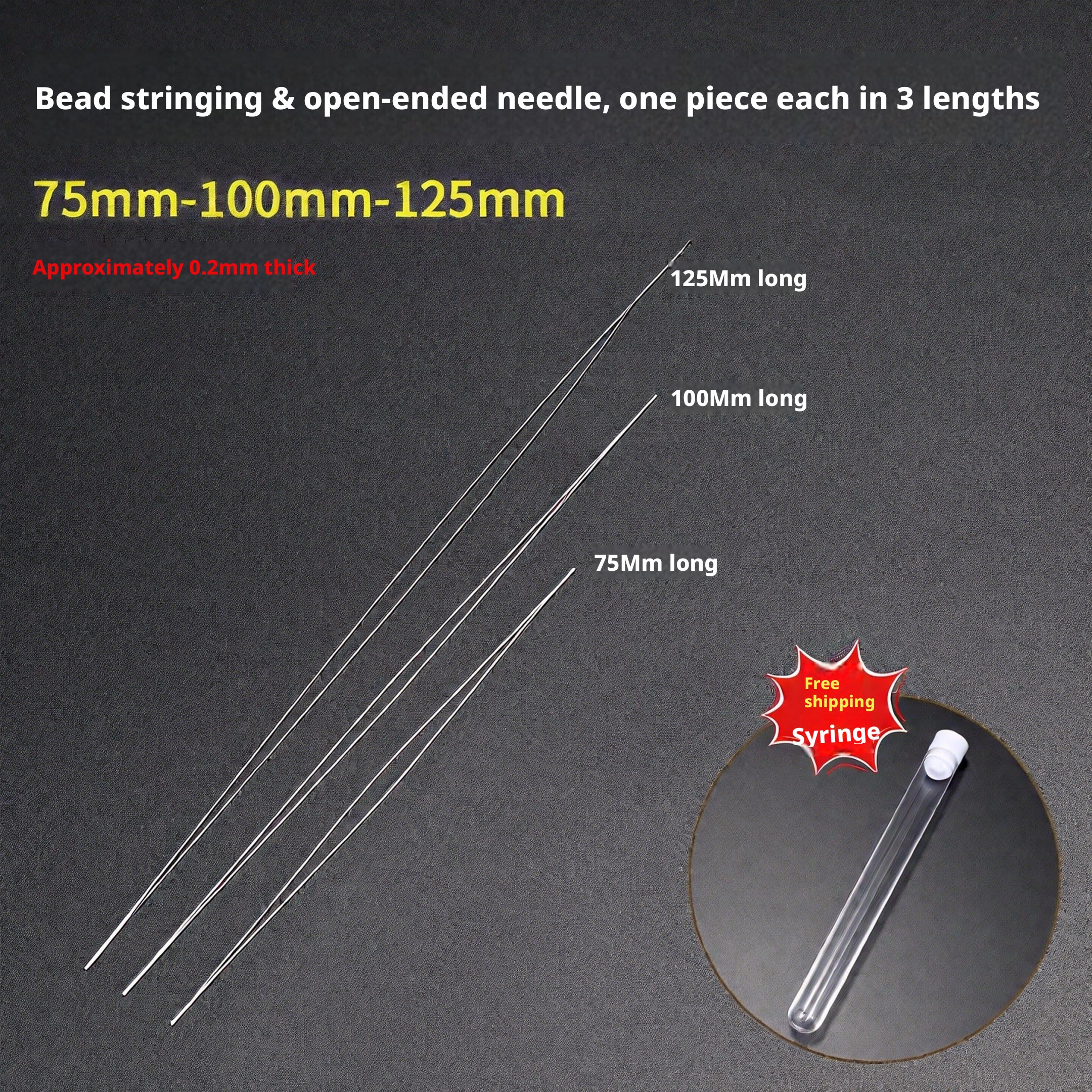 Ultra‑Fine Beading Twist Needles Set – 0.15mm to 0.9mm, Long Stainless Steel Needles with Storage Tubes & Elastic Thread for DIY Bracelet Jewelry Making
