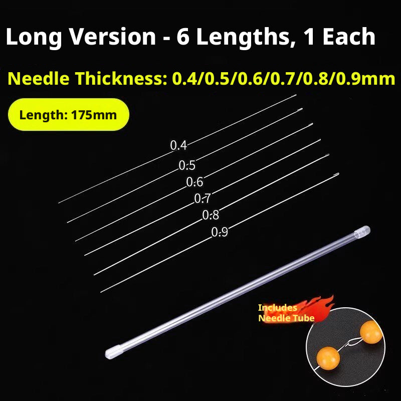 Ultra‑Fine Beading Twist Needles Set – 0.15mm to 0.9mm, Long Stainless Steel Needles with Storage Tubes & Elastic Thread for DIY Bracelet Jewelry Making