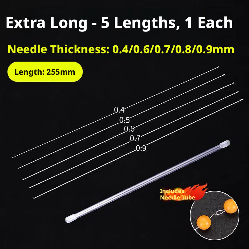 Ultra‑Fine Beading Twist Needles Set – 0.15mm to 0.9mm, Long Stainless Steel Needles with Storage Tubes & Elastic Thread for DIY Bracelet Jewelry Making