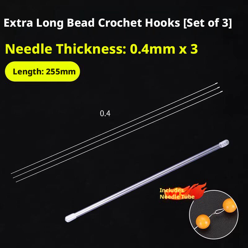 Ultra‑Fine Beading Twist Needles Set – 0.15mm to 0.9mm, Long Stainless Steel Needles with Storage Tubes & Elastic Thread for DIY Bracelet Jewelry Making