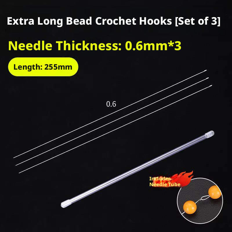 Ultra‑Fine Beading Twist Needles Set – 0.15mm to 0.9mm, Long Stainless Steel Needles with Storage Tubes & Elastic Thread for DIY Bracelet Jewelry Making