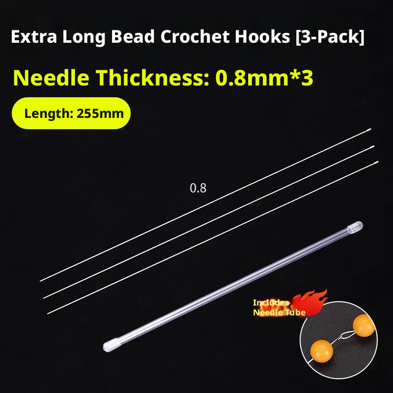 Ultra‑Fine Beading Twist Needles Set – 0.15mm to 0.9mm, Long Stainless Steel Needles with Storage Tubes & Elastic Thread for DIY Bracelet Jewelry Making