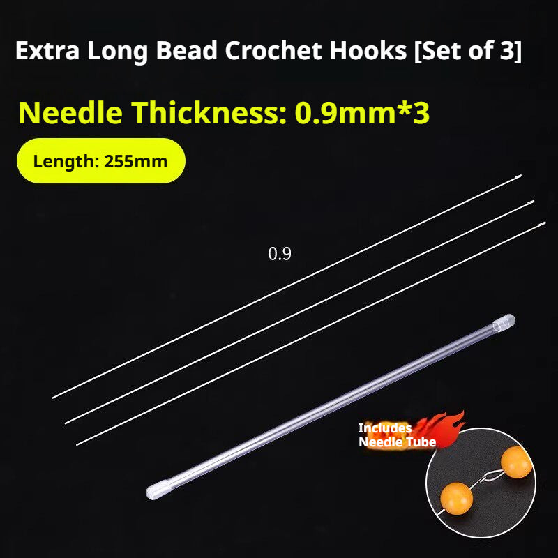 Ultra‑Fine Beading Twist Needles Set – 0.15mm to 0.9mm, Long Stainless Steel Needles with Storage Tubes & Elastic Thread for DIY Bracelet Jewelry Making