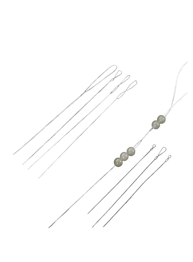 Ultra‑Fine Beading Twist Needles Set – 0.15mm to 0.9mm, Long Stainless Steel Needles with Storage Tubes & Elastic Thread for DIY Bracelet Jewelry Making - HomeDIYer