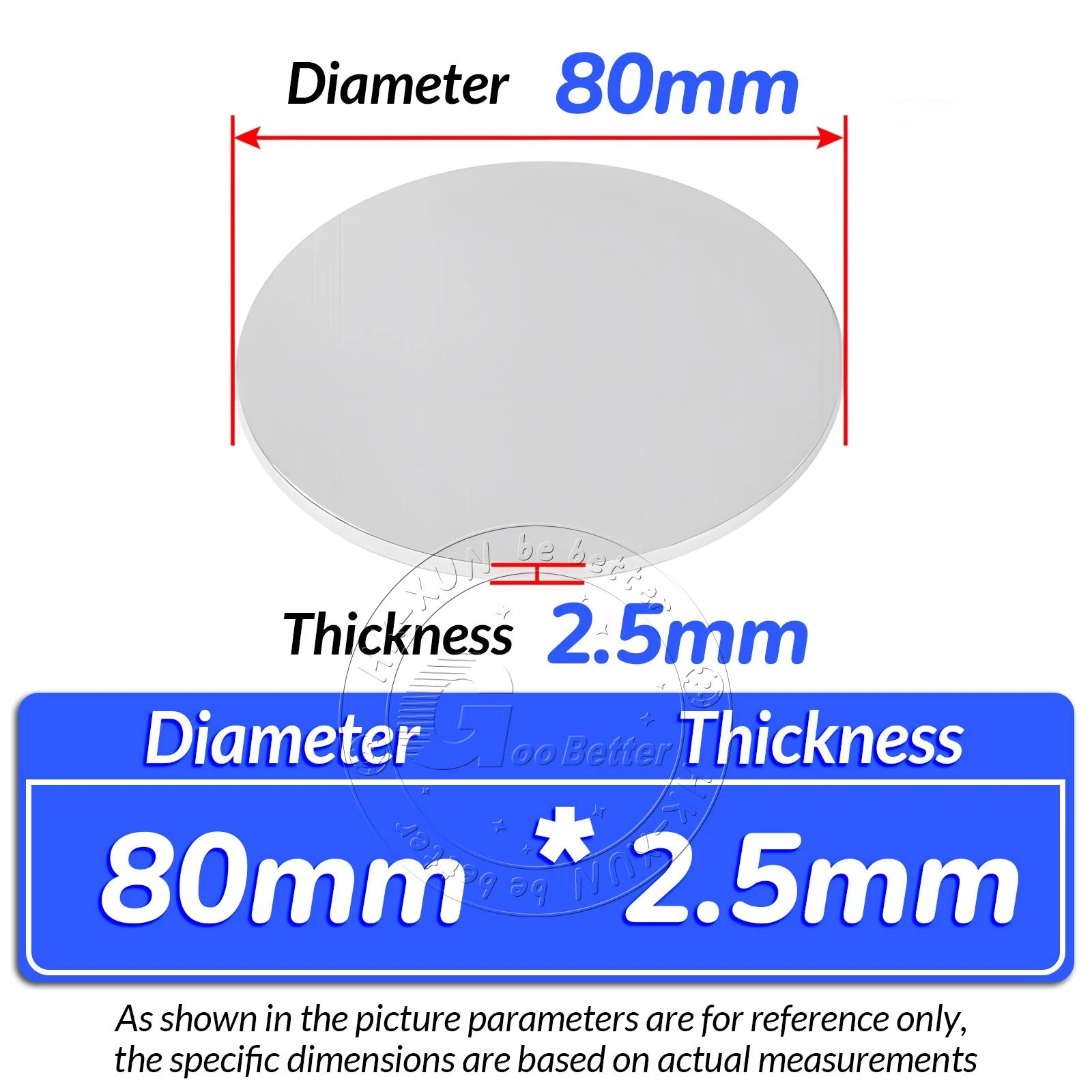 Round 6061 Aluminum Sheet Disc Plate 1mm-20mm Thick DIY Model Craft Art Handmade