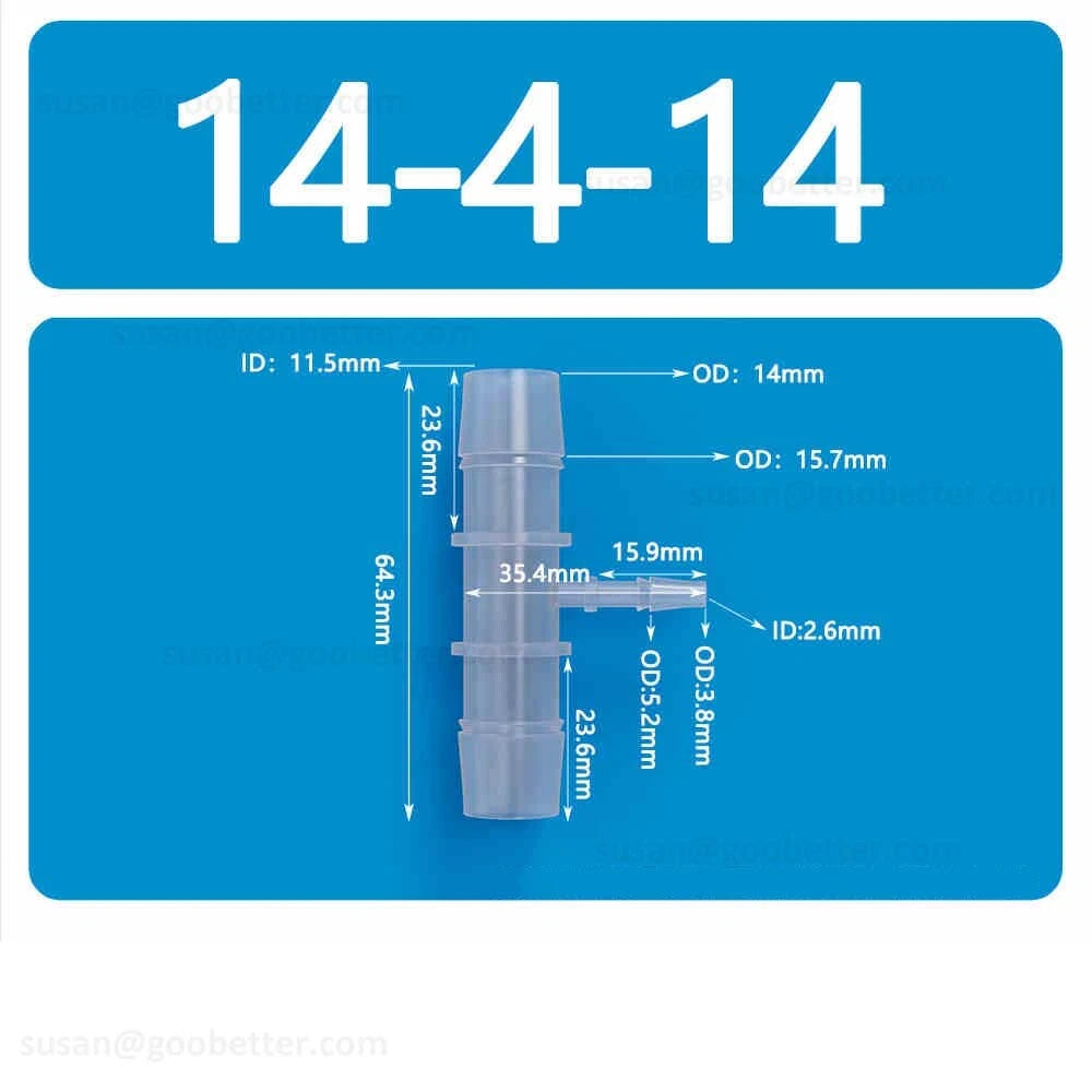 Plastic Barbed Hose Connectors — T-Piece, Elbow & Straight Fittings for Air & Water Lines