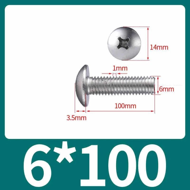 M2–M8 Stainless Steel Phillips Truss Head Machine Screws | 201 / 304 / 316 - HomeDIYer