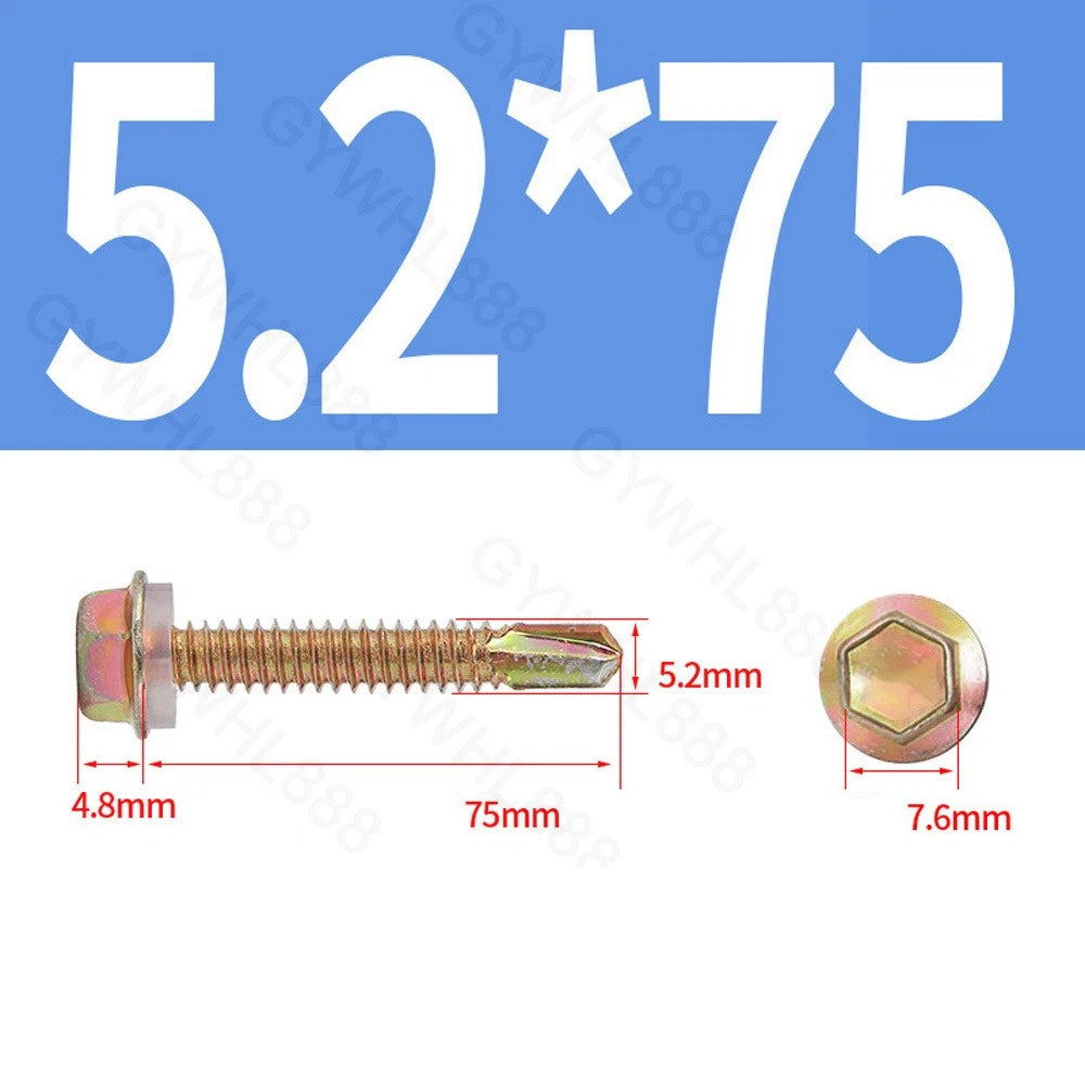 410 & A2 Stainless Hex Head Self‑Drilling Tek Screws – for Metal Roofing & Sheeting