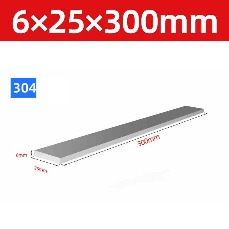 304 Stainless Steel Flat Bar Metal Plate Strip Width 10mm-80mm Thick 3mm to 20mm