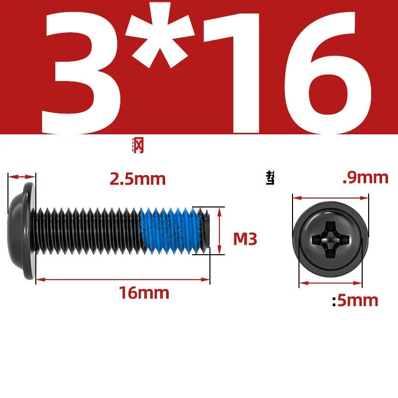M2–M6 Flanged Button Head Screws – Carbon Steel, Phillips Drive, Nickel or Black Zinc Plated