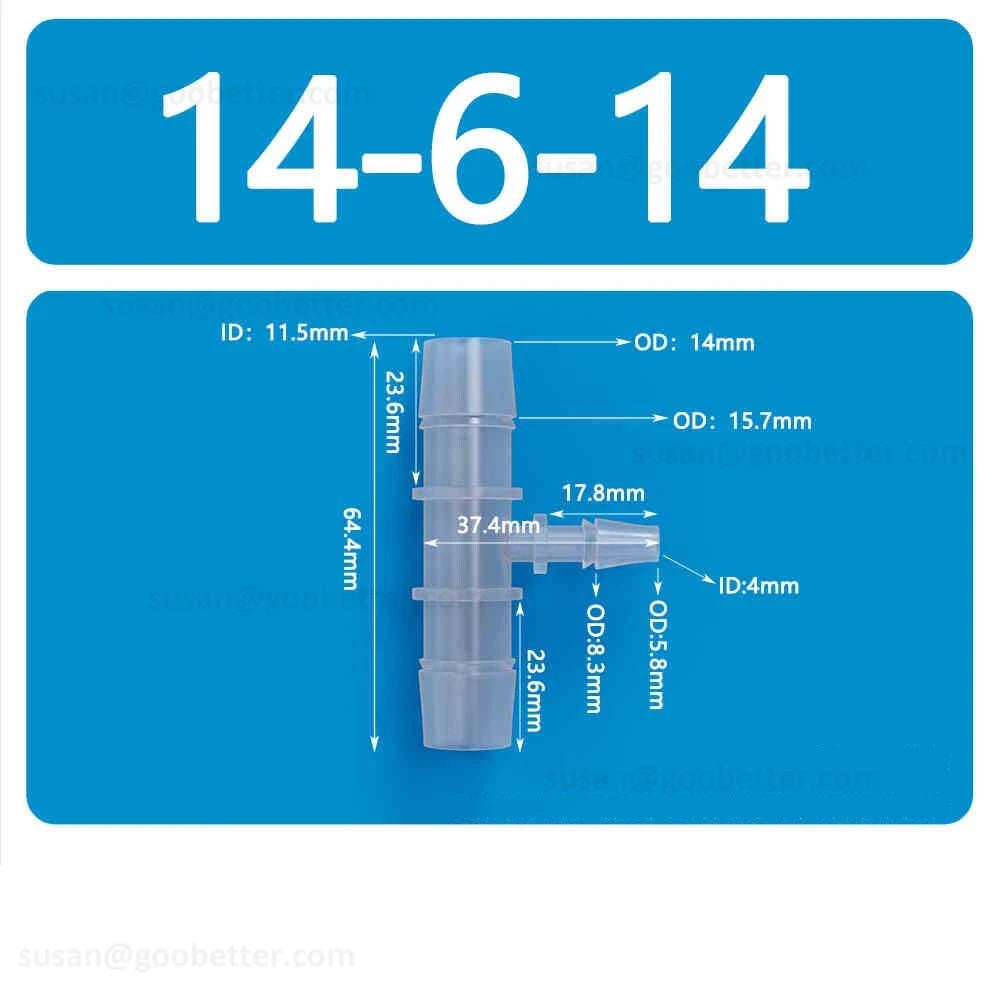 Plastic Barbed Hose Connectors — T-Piece, Elbow & Straight Fittings for Air & Water Lines