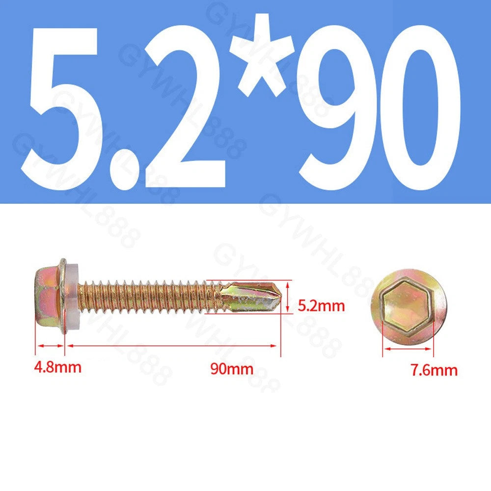 410 & A2 Stainless Hex Head Self‑Drilling Tek Screws – for Metal Roofing & Sheeting