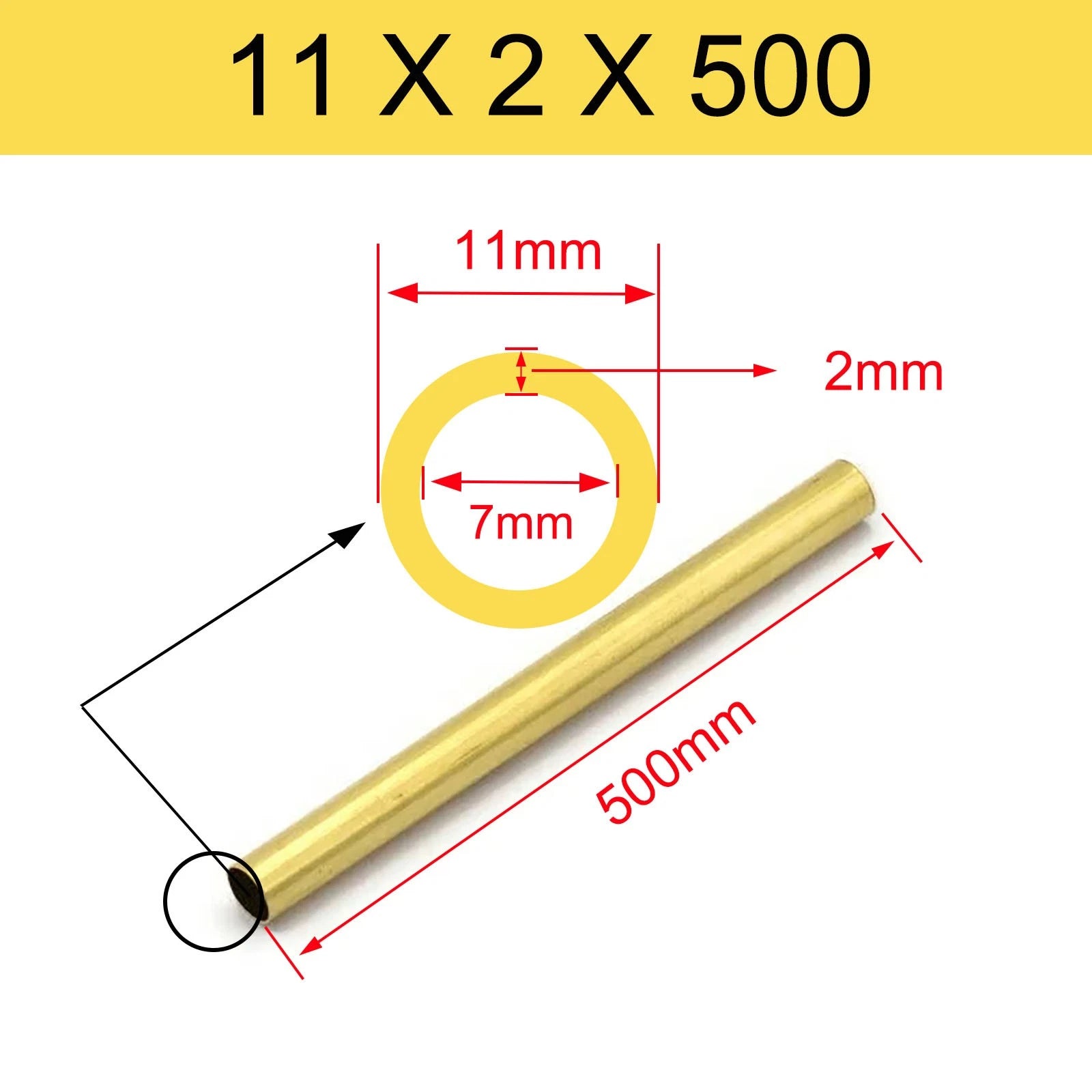Brass Tubes ROUND PIPE Cu 62% OD 2mm 3mm 4mm 5mm 6mm 7mm 8mm 9mm 10mm To 90mm