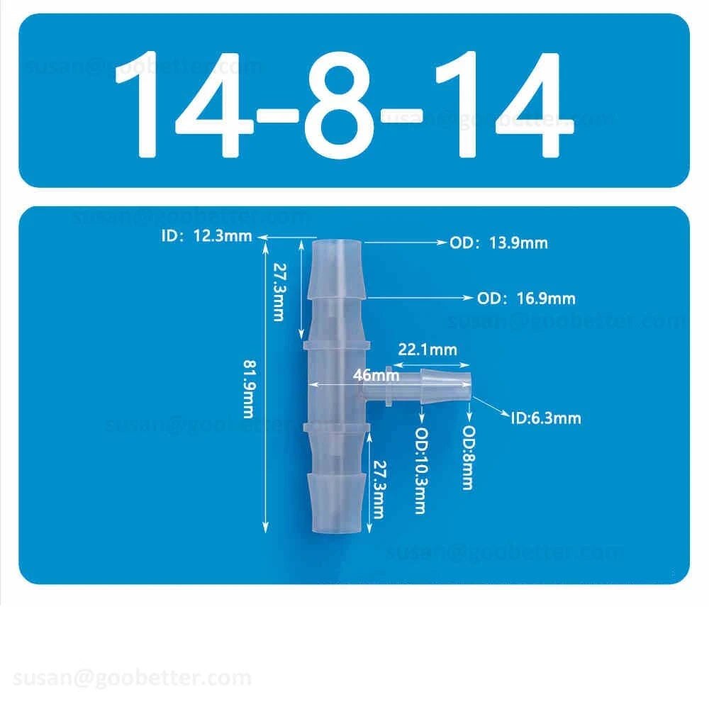 Plastic Barbed Hose Connectors — T-Piece, Elbow & Straight Fittings for Air & Water Lines