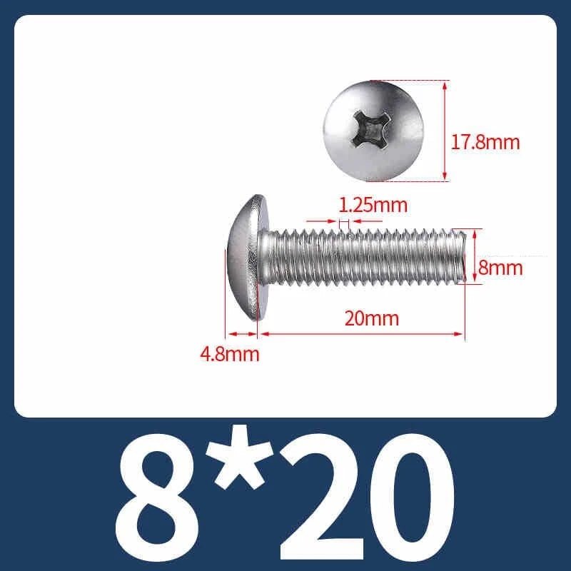 M2–M8 Stainless Steel Phillips Truss Head Machine Screws | 201 / 304 / 316 - HomeDIYer