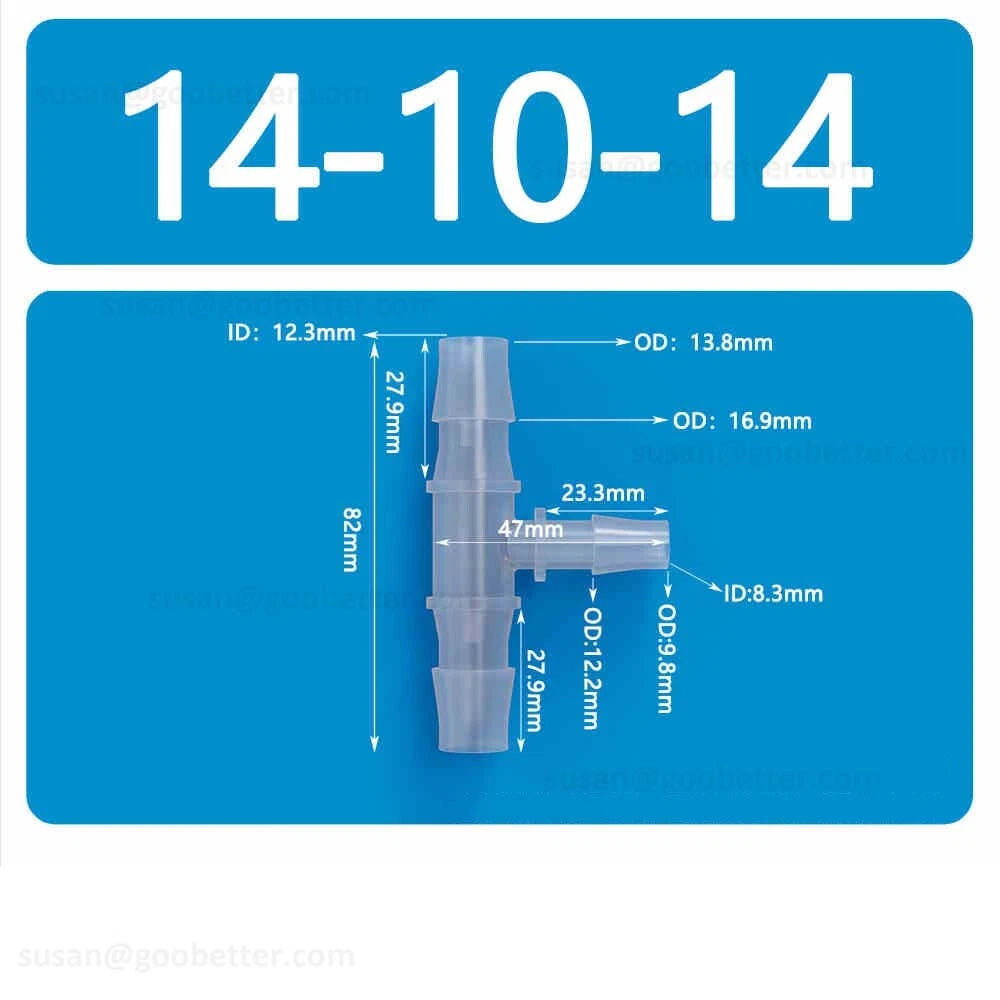 Plastic Barbed Hose Connectors — T-Piece, Elbow & Straight Fittings for Air & Water Lines