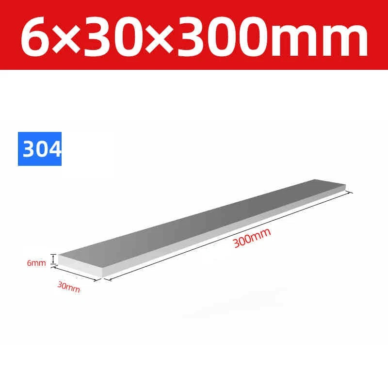 304 Stainless Steel Flat Bar Metal Plate Strip Width 10mm-80mm Thick 3mm to 20mm