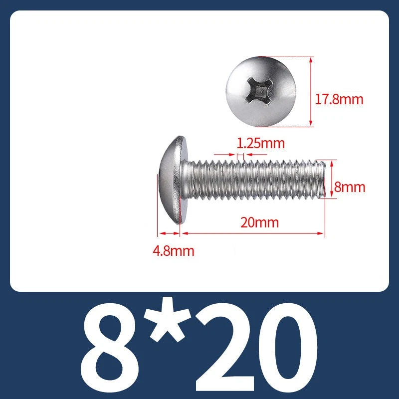 Phillips Flat Head Machine Screws M2-M8 | A2/A4 Stainless Steel