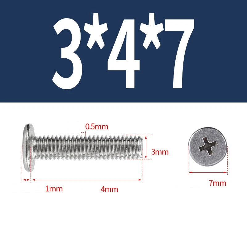 M1–M8 Ultra Thin Flat Head Phillips Machine Screws – A2 Stainless Steel, Fully Threaded