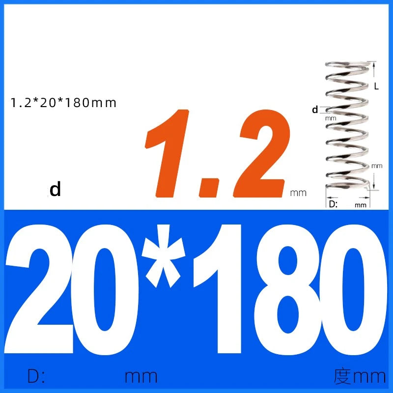 Compression Spring 1.2mm Wire Dia 14mm - 20mm OD Small Pressure Springs
