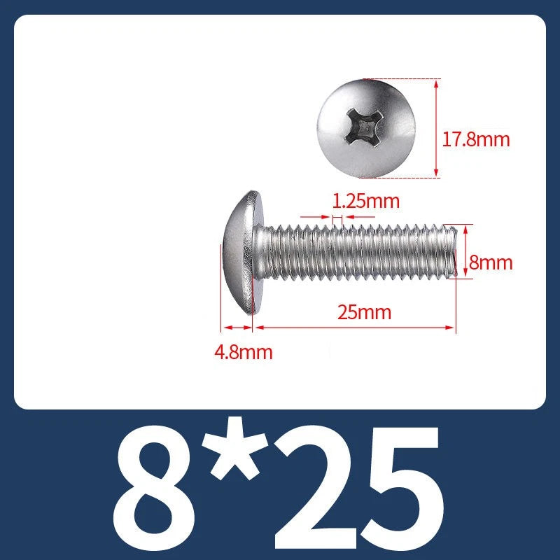 Phillips Flat Head Machine Screws M2-M8 | A2/A4 Stainless Steel