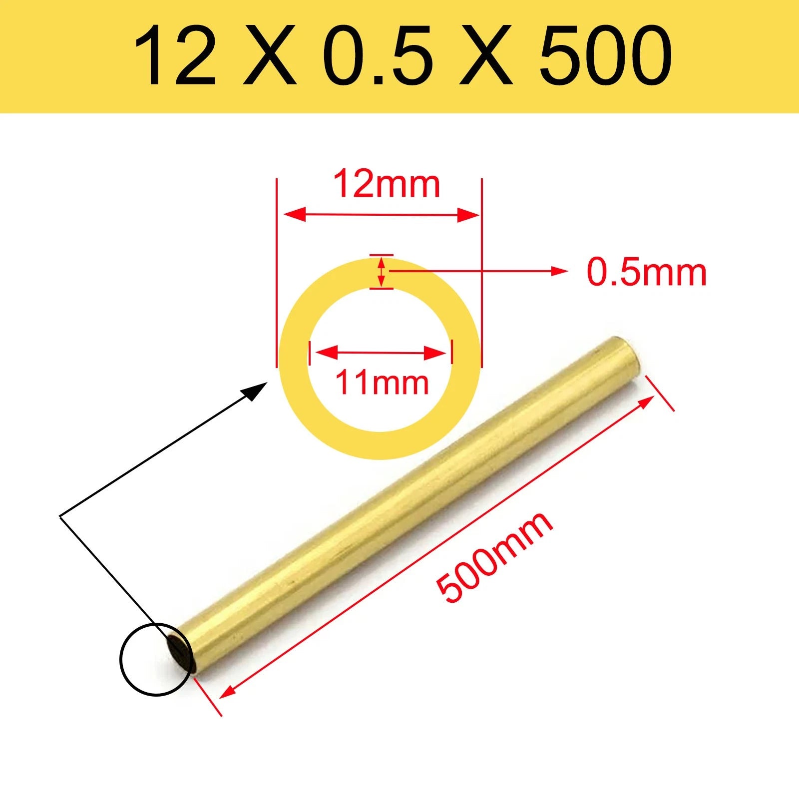 Brass Tubes ROUND PIPE Cu 62% OD 2mm 3mm 4mm 5mm 6mm 7mm 8mm 9mm 10mm To 90mm