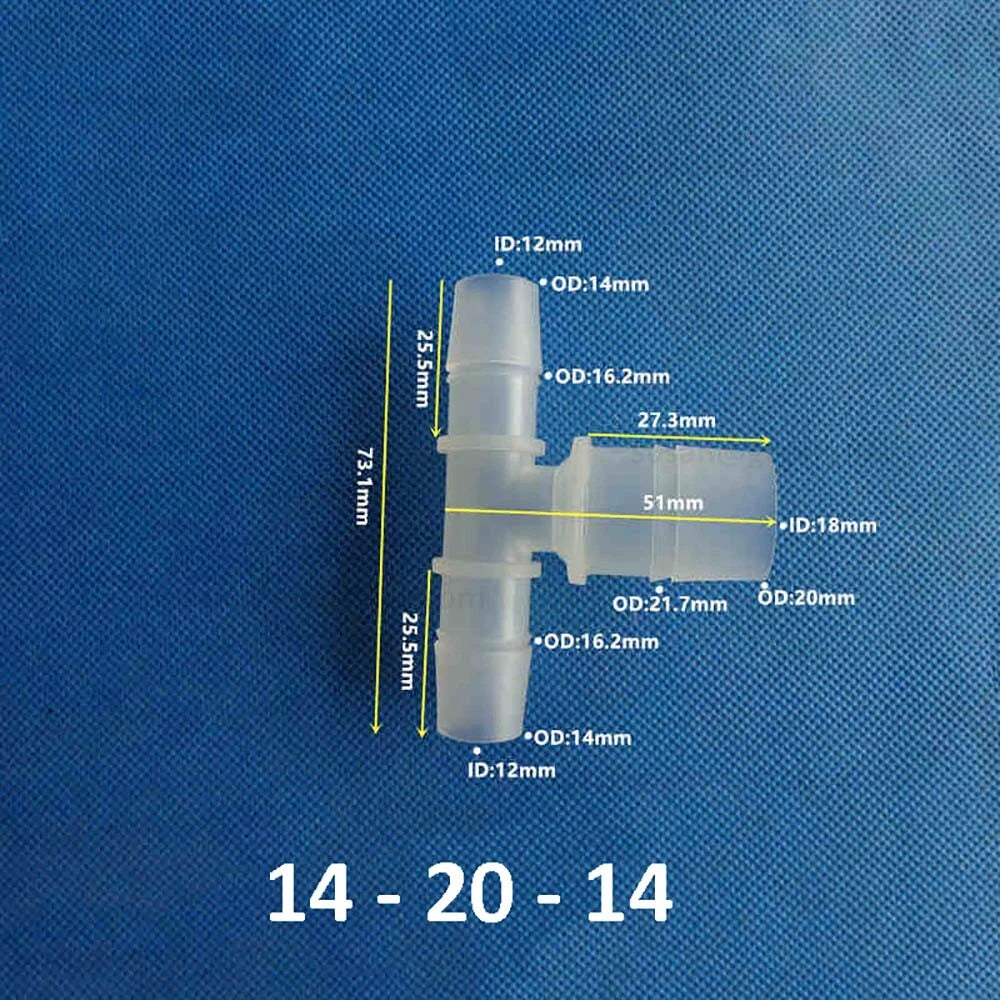 Plastic Barbed Hose Connectors — T-Piece, Elbow & Straight Fittings for Air & Water Lines